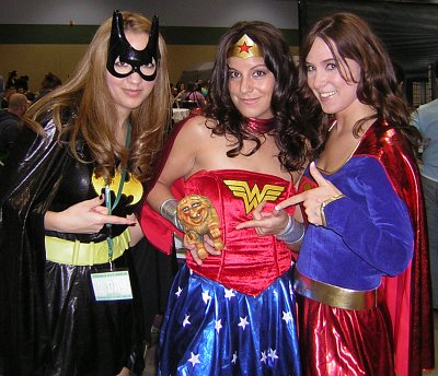 Torvald, Batgirl, Wonder Woman and Supergirl