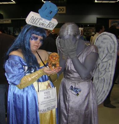 Torvald with Tardis & Weeping Angel